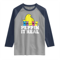 Easter Bunny Raglan Shirt Peepin It Real Rabbit Candy Easter - Wonder Print Shop
