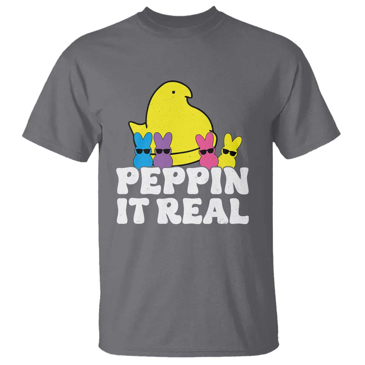 Easter Bunny T Shirt Peepin It Real Rabbit Candy Easter - Wonder Print Shop