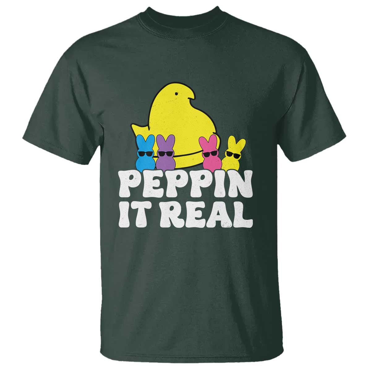 Easter Bunny T Shirt Peepin It Real Rabbit Candy Easter - Wonder Print Shop