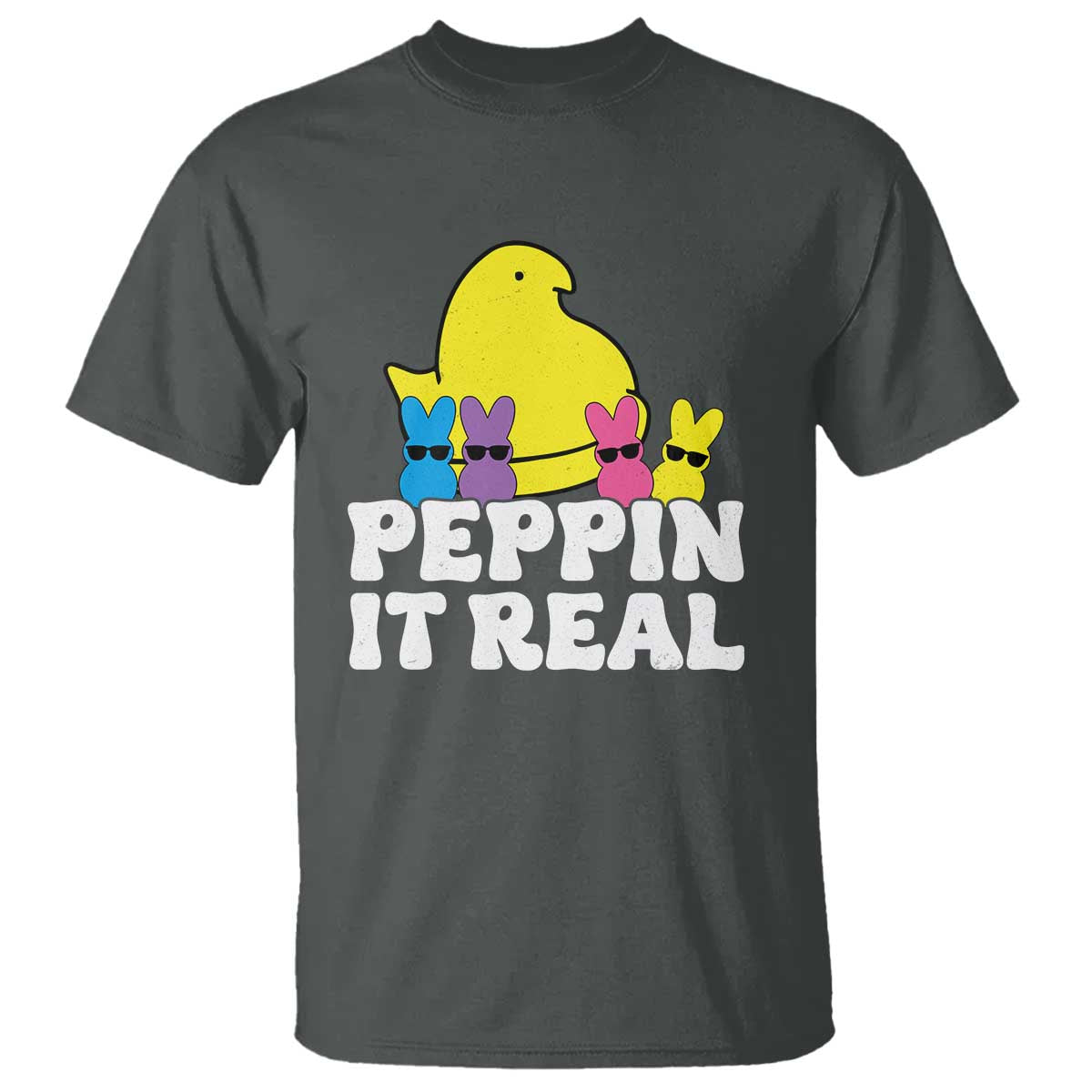 Easter Bunny T Shirt Peepin It Real Rabbit Candy Easter - Wonder Print Shop