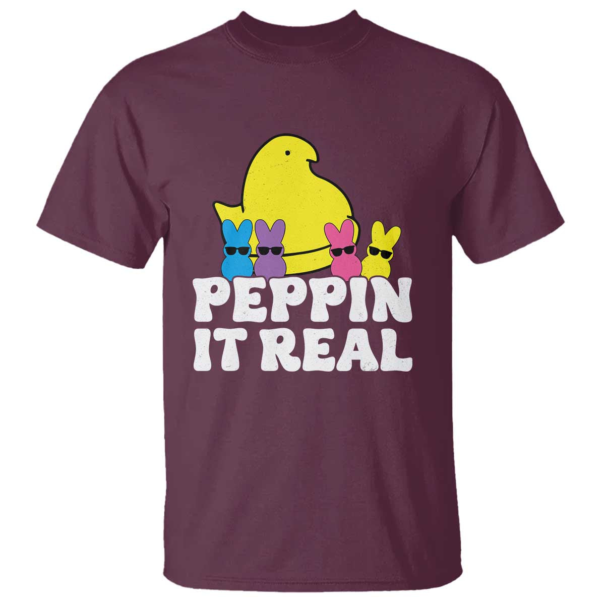 Easter Bunny T Shirt Peepin It Real Rabbit Candy Easter - Wonder Print Shop