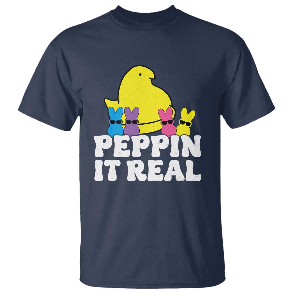 Easter Bunny T Shirt Peepin It Real Rabbit Candy Easter - Wonder Print Shop