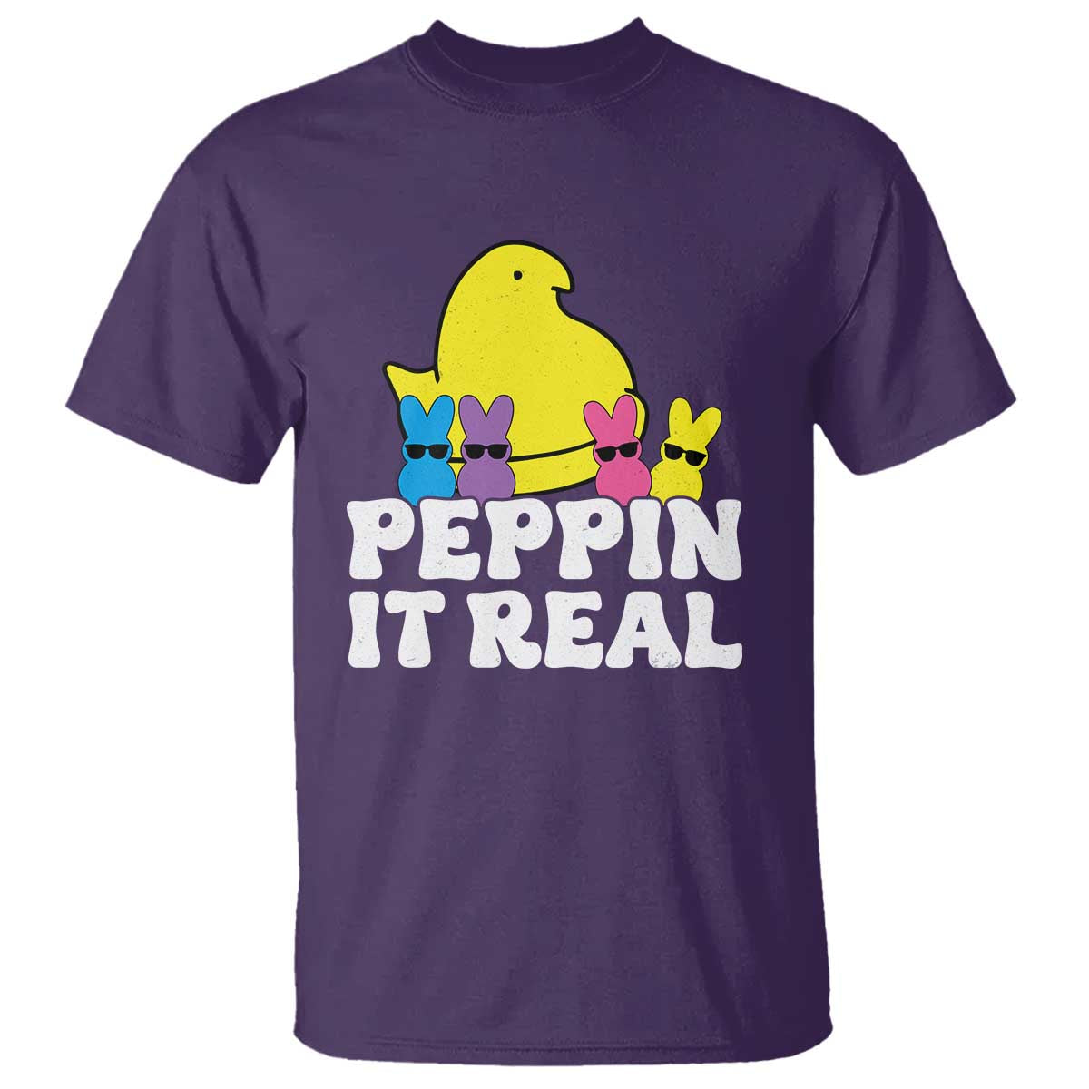 Easter Bunny T Shirt Peepin It Real Rabbit Candy Easter - Wonder Print Shop