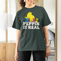 Easter Bunny T Shirt For Women Peepin It Real Rabbit Candy Easter - Wonder Print Shop