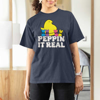 Easter Bunny T Shirt For Women Peepin It Real Rabbit Candy Easter - Wonder Print Shop