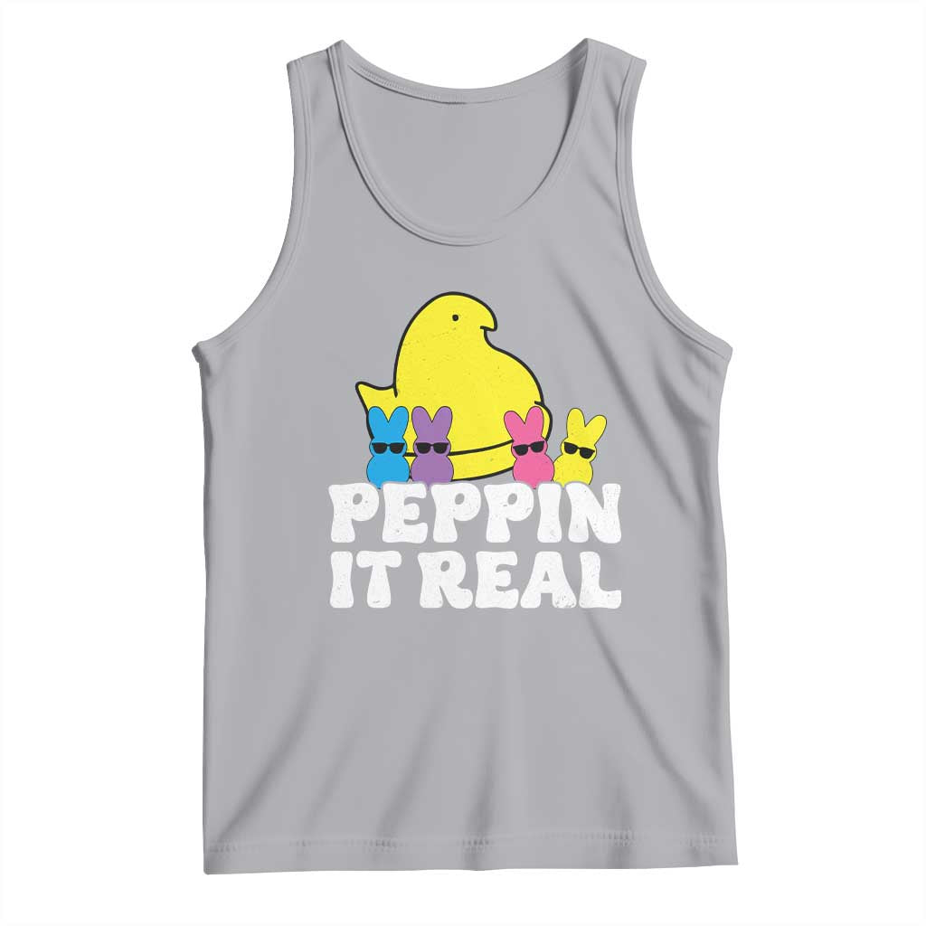 Easter Bunny Tank Top Peepin It Real Rabbit Candy Easter - Wonder Print Shop