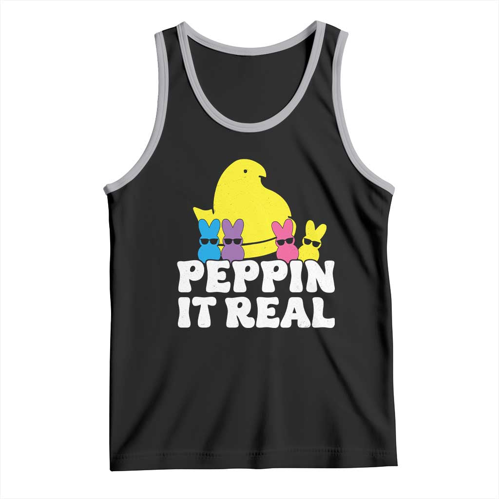 Easter Bunny Tank Top Peepin It Real Rabbit Candy Easter - Wonder Print Shop