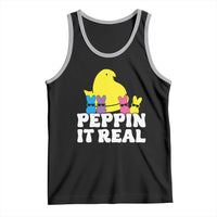 Easter Bunny Tank Top Peepin It Real Rabbit Candy Easter - Wonder Print Shop