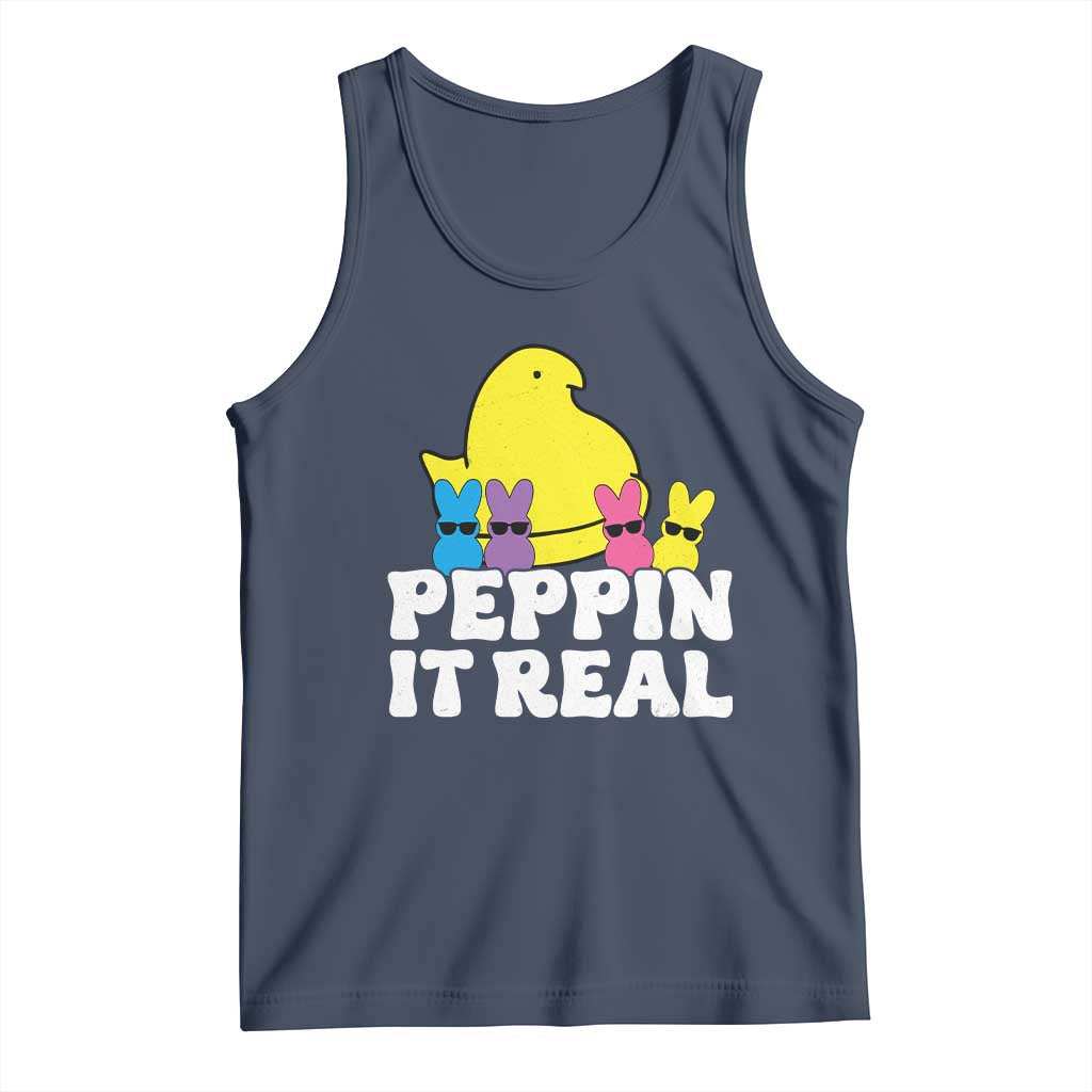 Easter Bunny Tank Top Peepin It Real Rabbit Candy Easter - Wonder Print Shop