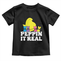 Easter Bunny Toddler T Shirt Peepin It Real Rabbit Candy Easter - Wonder Print Shop