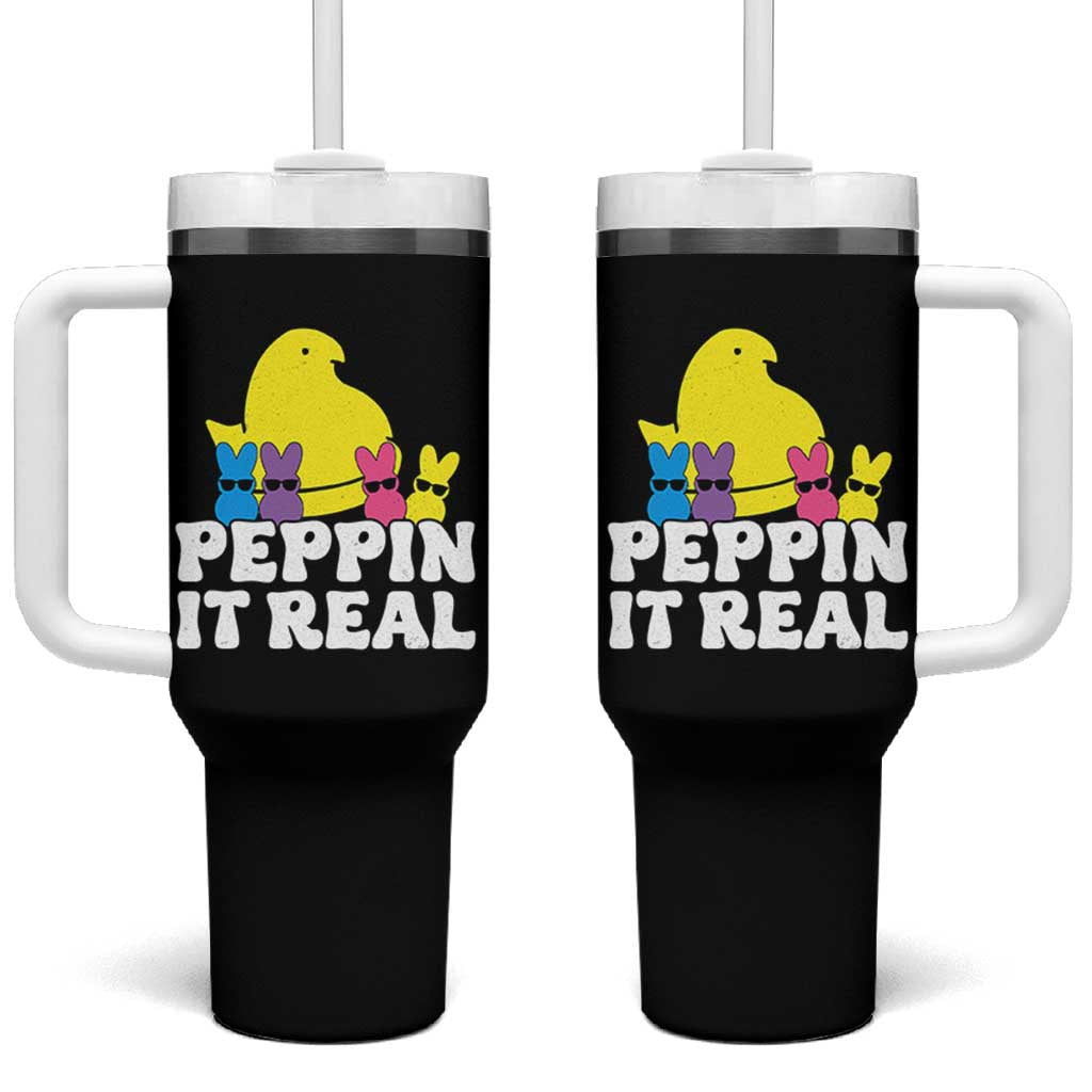 Easter Bunny Tumbler With Handle Peepin It Real Rabbit Candy Easter - Wonder Print Shop