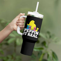 Easter Bunny Tumbler With Handle Peepin It Real Rabbit Candy Easter - Wonder Print Shop