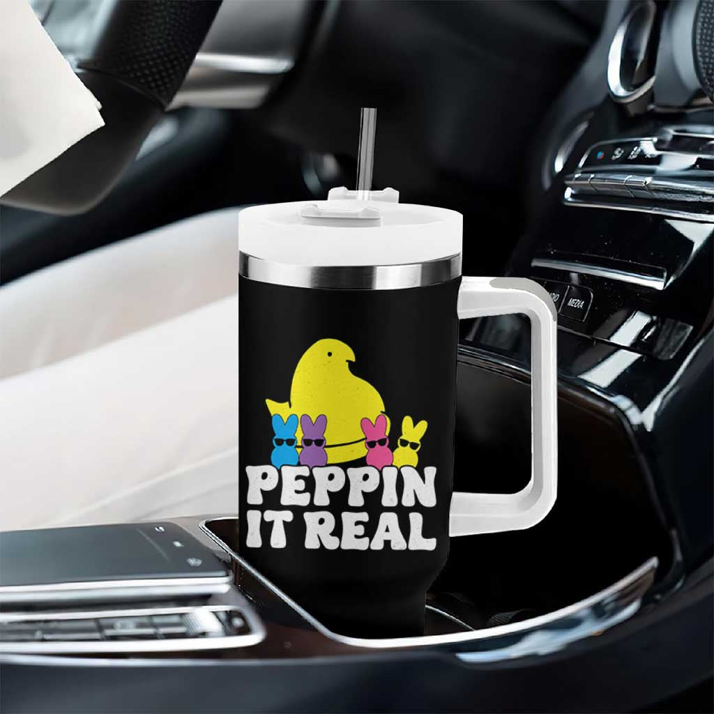 Easter Bunny Tumbler With Handle Peepin It Real Rabbit Candy Easter - Wonder Print Shop
