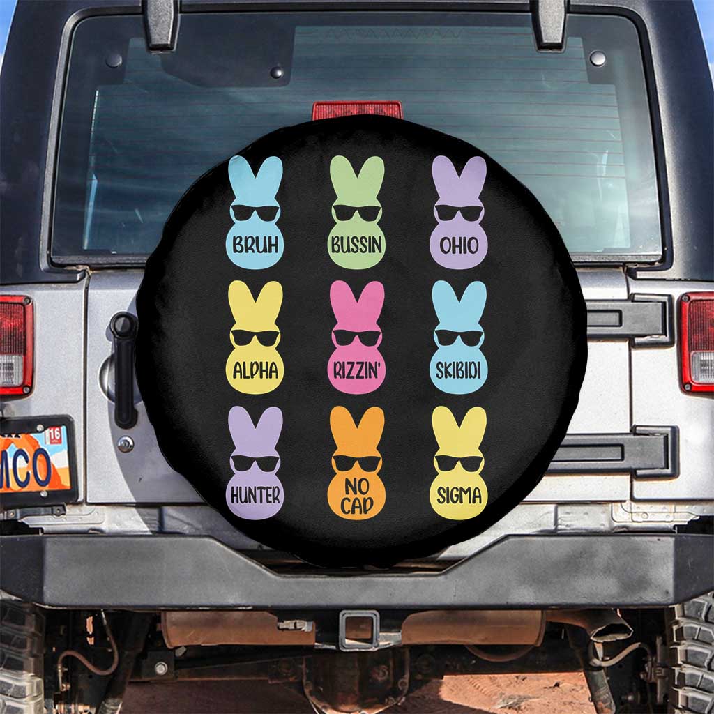 Easter Bruh Spare Tire Cover Gen Alpha Slang Skibidi Rizz Cute Bunny - Wonder Print Shop