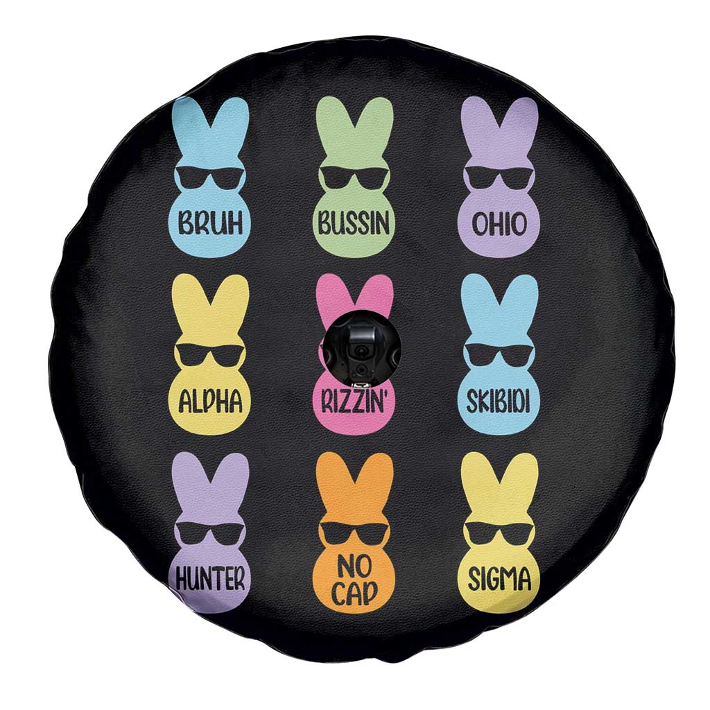 Easter Bruh Spare Tire Cover Gen Alpha Slang Skibidi Rizz Cute Bunny - Wonder Print Shop