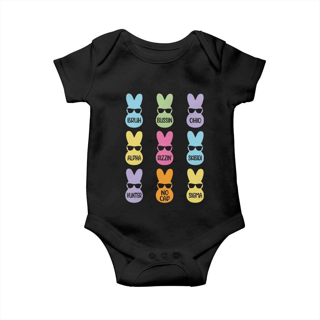Easter Bruh Baby Onesie Gen Alpha Slang Skibidi Rizz Cute Bunny - Wonder Print Shop