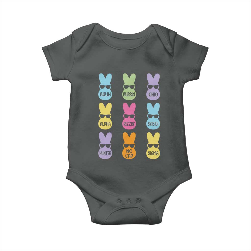 Easter Bruh Baby Onesie Gen Alpha Slang Skibidi Rizz Cute Bunny - Wonder Print Shop