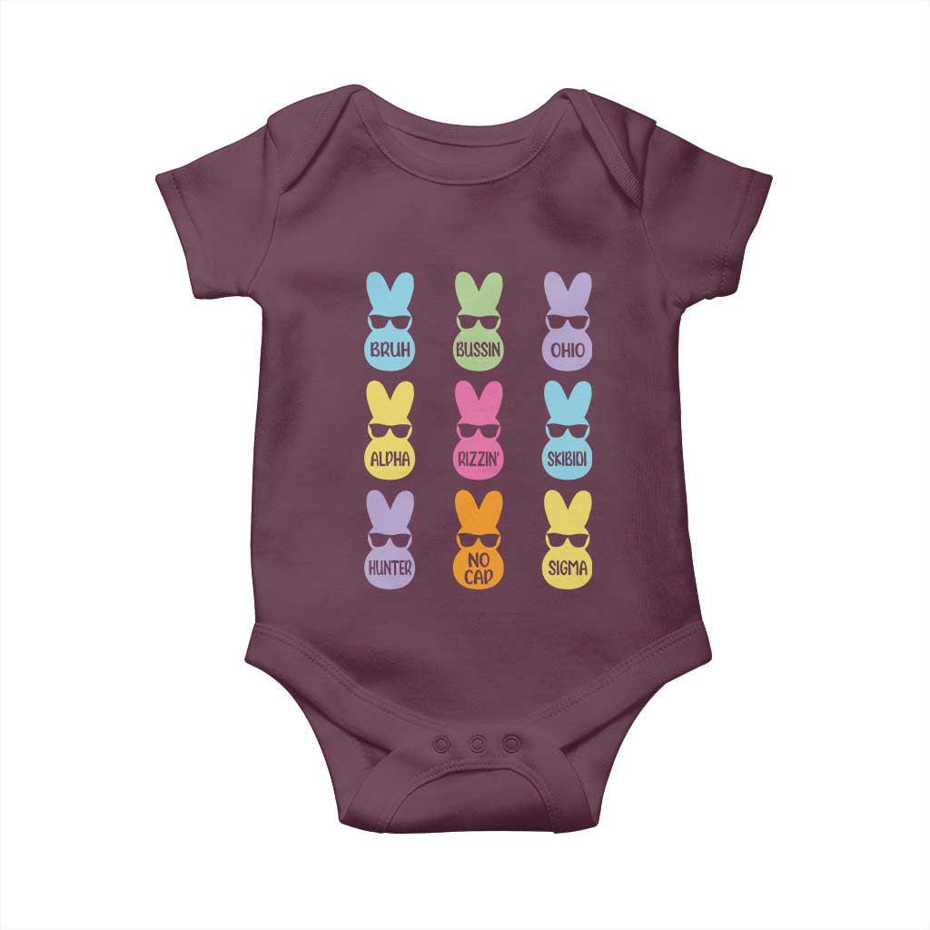 Easter Bruh Baby Onesie Gen Alpha Slang Skibidi Rizz Cute Bunny - Wonder Print Shop