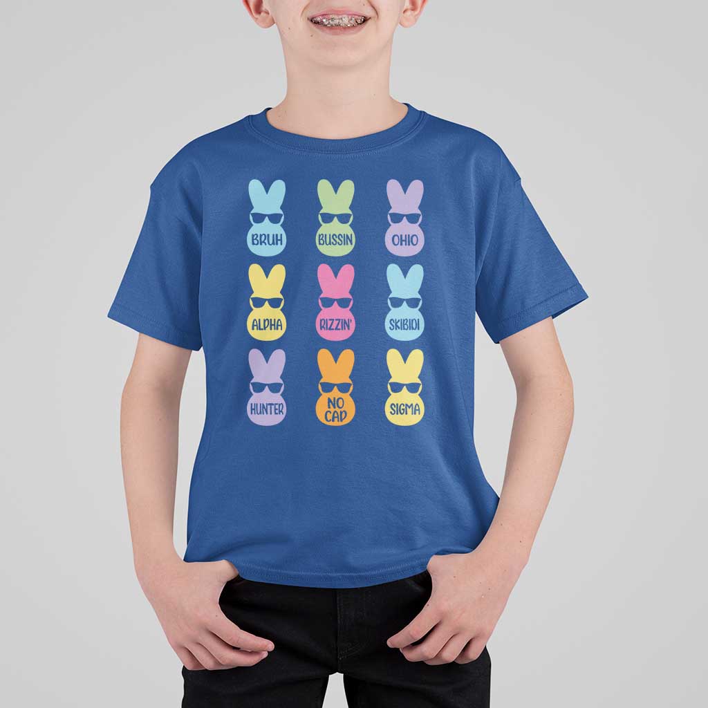 Easter Bruh T Shirt For Kid Gen Alpha Slang Skibidi Rizz Cute Bunny - Wonder Print Shop