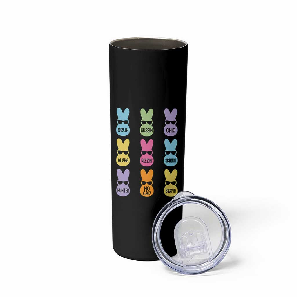 Easter Bruh Skinny Tumbler Gen Alpha Slang Skibidi Rizz Cute Bunny - Wonder Print Shop