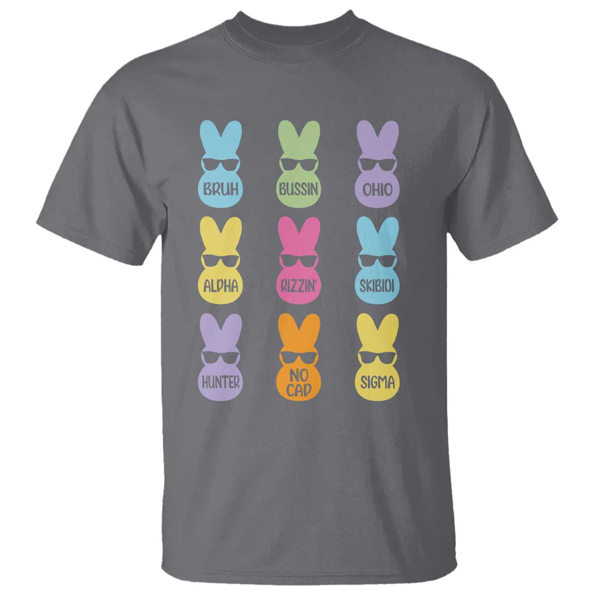 Easter Bruh T Shirt Gen Alpha Slang Skibidi Rizz Cute Bunny - Wonder Print Shop