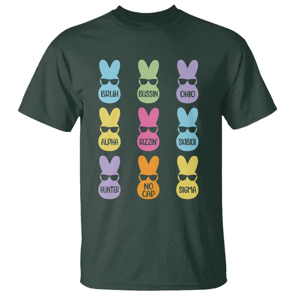Easter Bruh T Shirt Gen Alpha Slang Skibidi Rizz Cute Bunny - Wonder Print Shop