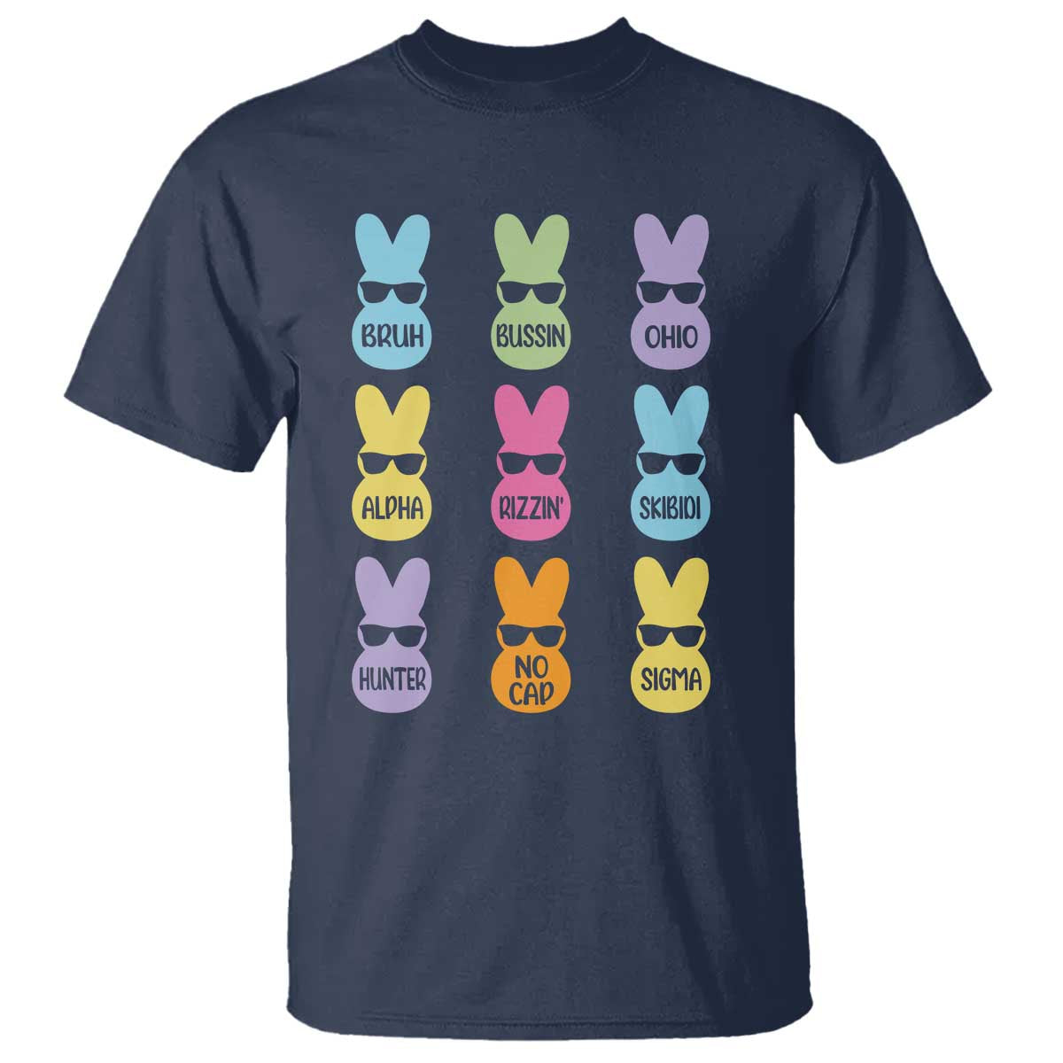Easter Bruh T Shirt Gen Alpha Slang Skibidi Rizz Cute Bunny - Wonder Print Shop