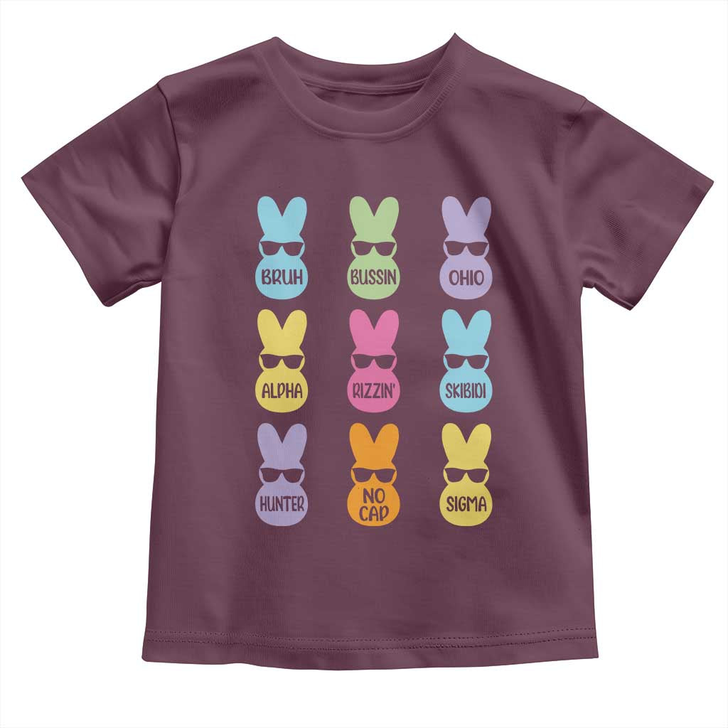 Easter Bruh Toddler T Shirt Gen Alpha Slang Skibidi Rizz Cute Bunny - Wonder Print Shop