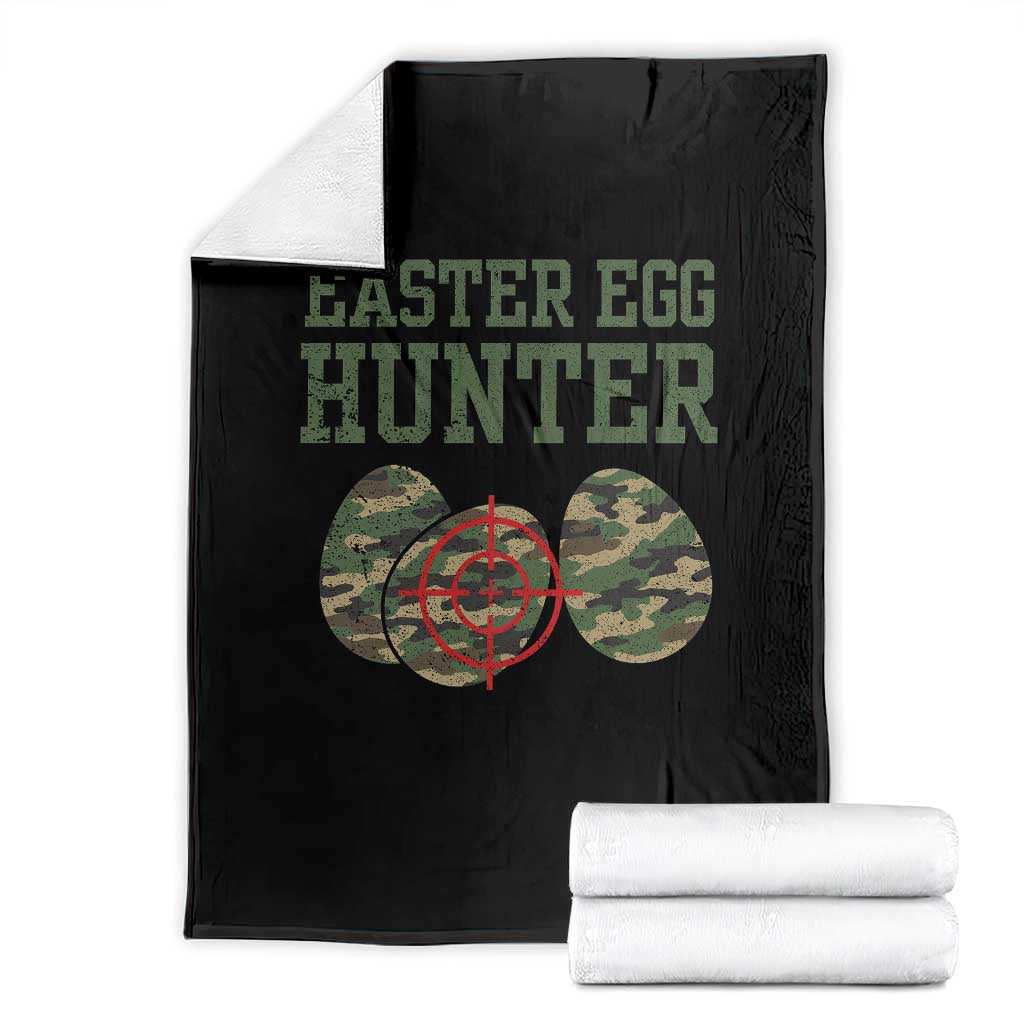 Easter Egg Hunter Throw Blanket Camo Funny Hunting - Wonder Print Shop