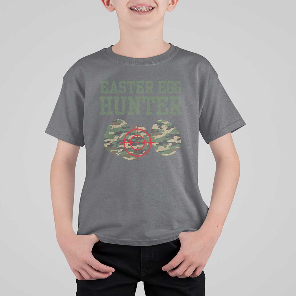 Easter Egg Hunter T Shirt For Kid Camo Funny Hunting - Wonder Print Shop