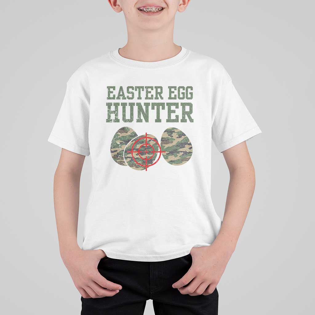 Easter Egg Hunter T Shirt For Kid Camo Funny Hunting - Wonder Print Shop