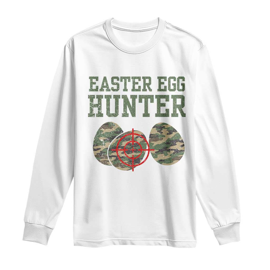 Easter Egg Hunter Long Sleeve Shirt Camo Funny Hunting - Wonder Print Shop