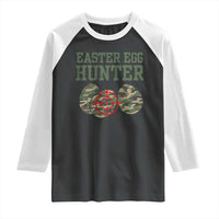 Easter Egg Hunter Raglan Shirt Camo Funny Hunting - Wonder Print Shop