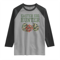 Easter Egg Hunter Raglan Shirt Camo Funny Hunting - Wonder Print Shop