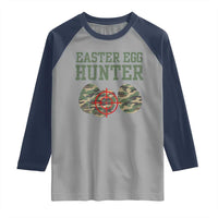 Easter Egg Hunter Raglan Shirt Camo Funny Hunting - Wonder Print Shop