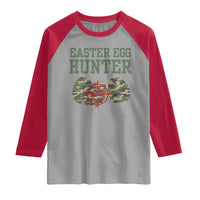 Easter Egg Hunter Raglan Shirt Camo Funny Hunting - Wonder Print Shop