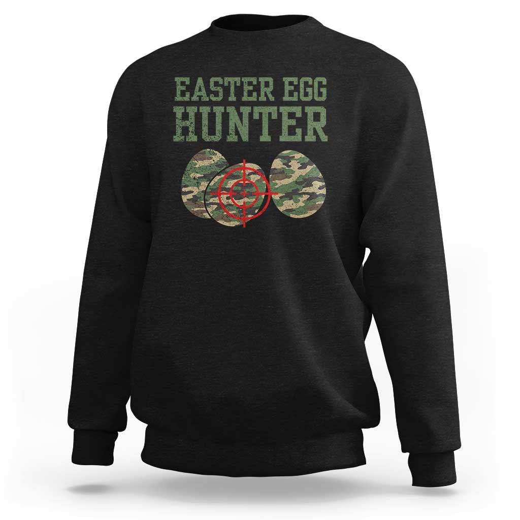 Easter Egg Hunter Sweatshirt Camo Funny Hunting - Wonder Print Shop