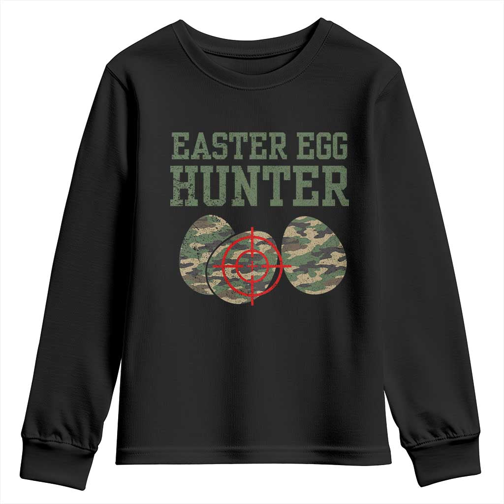Easter Egg Hunter Youth Sweatshirt Camo Funny Hunting - Wonder Print Shop