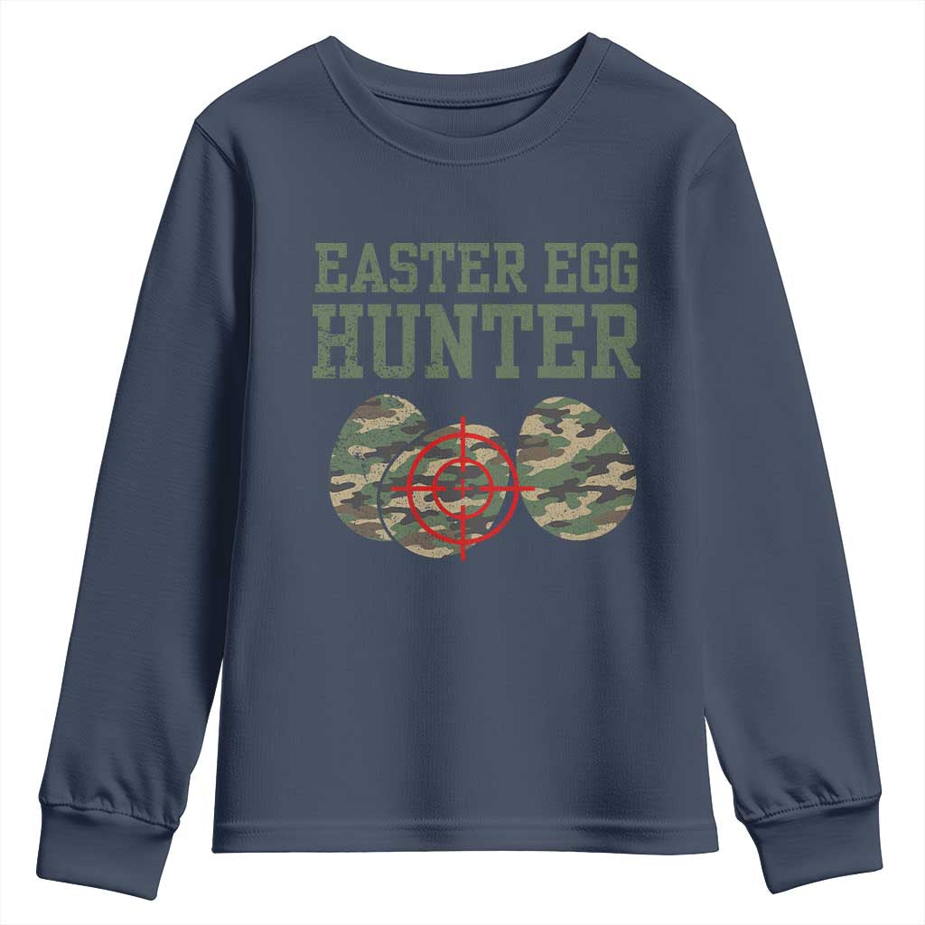 Easter Egg Hunter Youth Sweatshirt Camo Funny Hunting - Wonder Print Shop