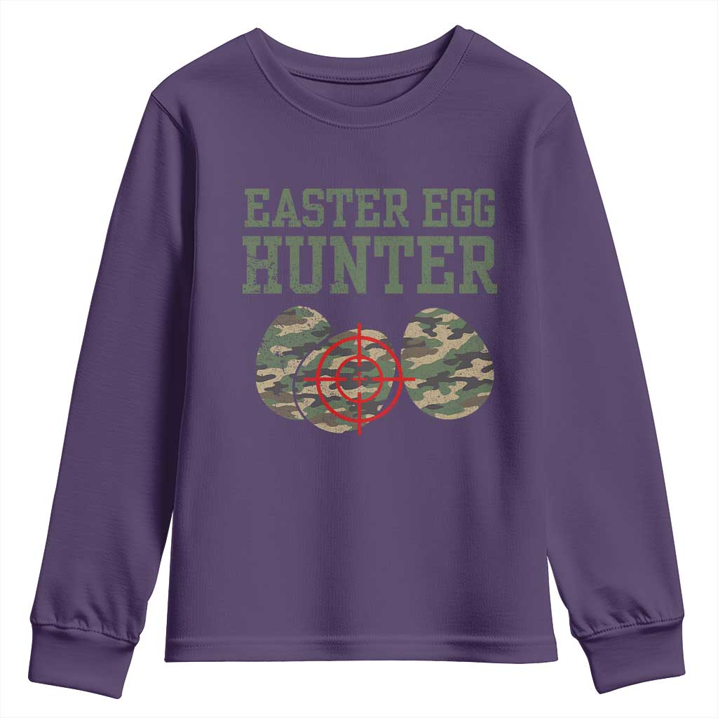 Easter Egg Hunter Youth Sweatshirt Camo Funny Hunting - Wonder Print Shop