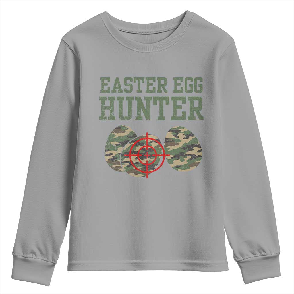Easter Egg Hunter Youth Sweatshirt Camo Funny Hunting - Wonder Print Shop