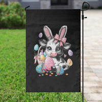 Easter Day Cow Garden Flag Cute Cow Bunny Heifer - Wonder Print Shop