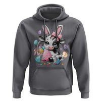 Easter Day Cow Hoodie Cute Cow Bunny Heifer - Wonder Print Shop