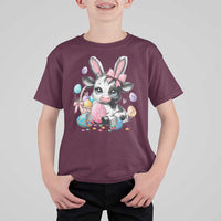 Easter Day Cow T Shirt For Kid Cute Cow Bunny Heifer - undefined