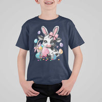 Easter Day Cow T Shirt For Kid Cute Cow Bunny Heifer - undefined