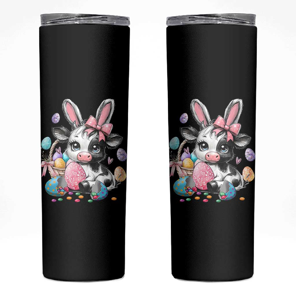 Easter Day Cow Skinny Tumbler Cute Cow Bunny Heifer - Wonder Print Shop