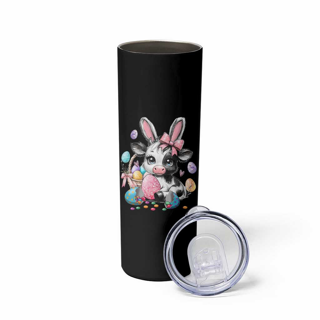 Easter Day Cow Skinny Tumbler Cute Cow Bunny Heifer - Wonder Print Shop