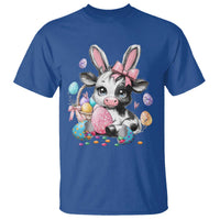 Easter Day Cow T Shirt Cute Cow Bunny Heifer - Wonder Print Shop