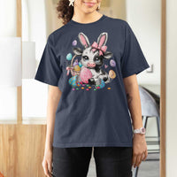 Easter Day Cow T Shirt For Women Cute Cow Bunny Heifer - Wonder Print Shop