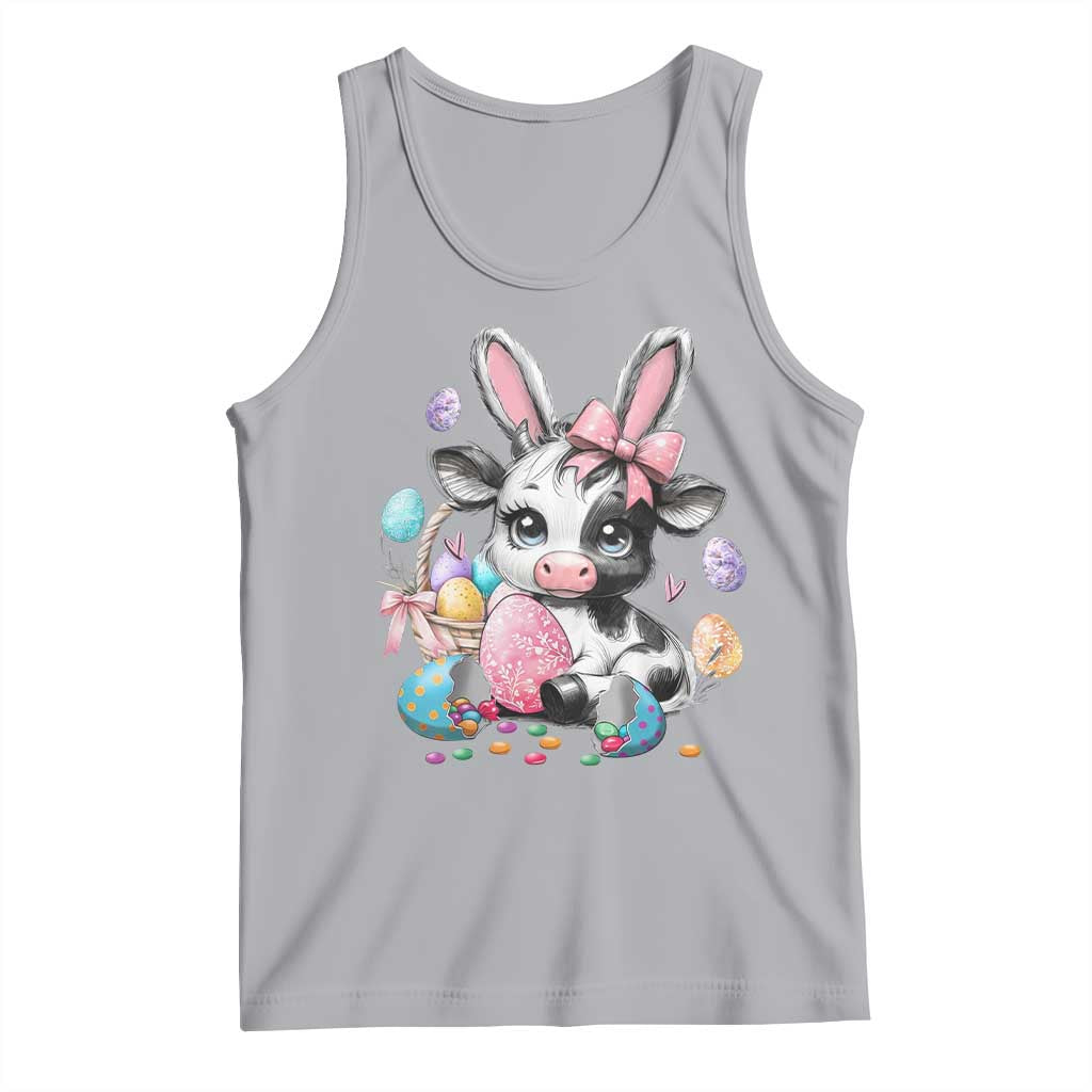 Easter Day Cow Tank Top Cute Cow Bunny Heifer - Wonder Print Shop